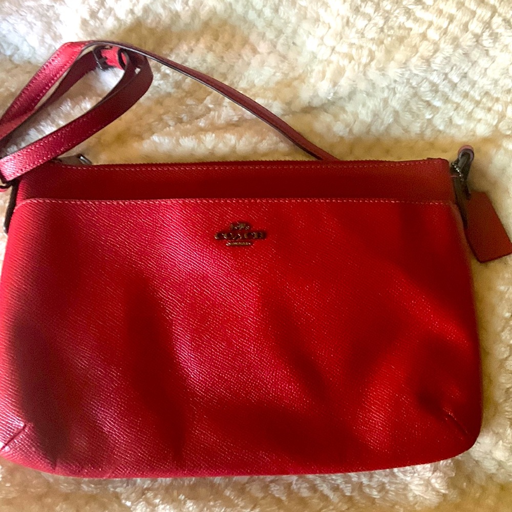 Coach red medium crossbody